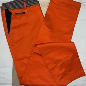 Calvin Klein Men's Bright Orange Chinos Slim fit